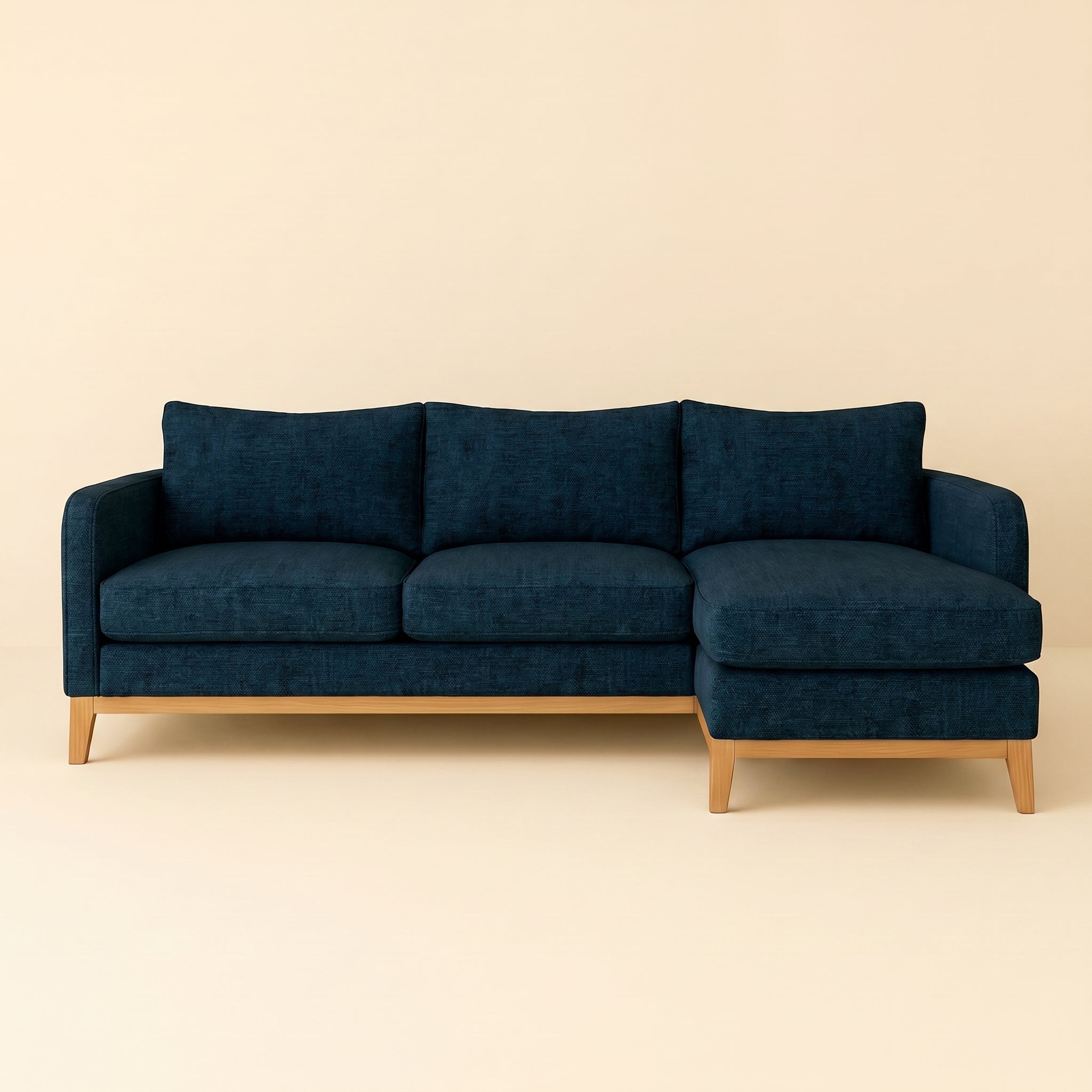 SECCIONAL CAMDEN  CON BASE MADERA
