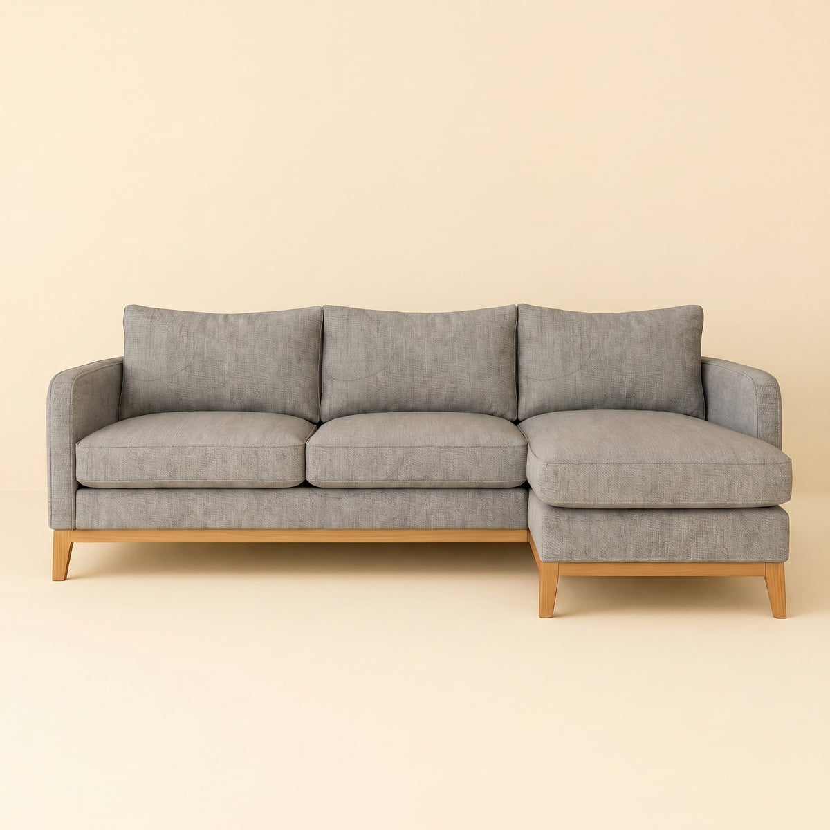 SECCIONAL CAMDEN  CON BASE MADERA