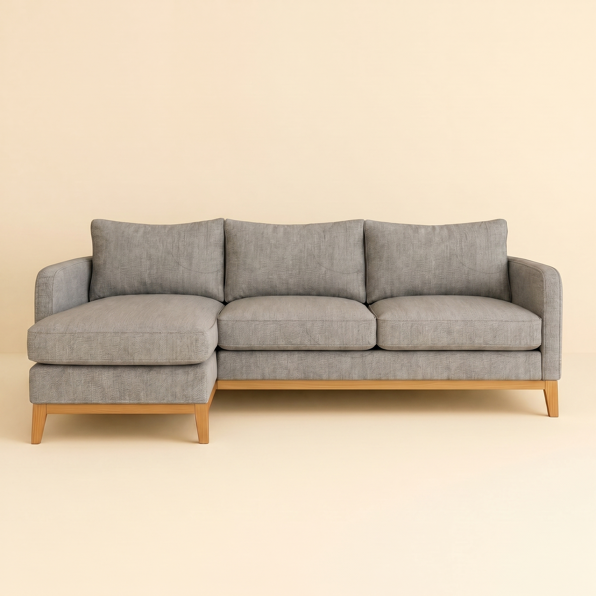 SECCIONAL CAMDEN  CON BASE MADERA