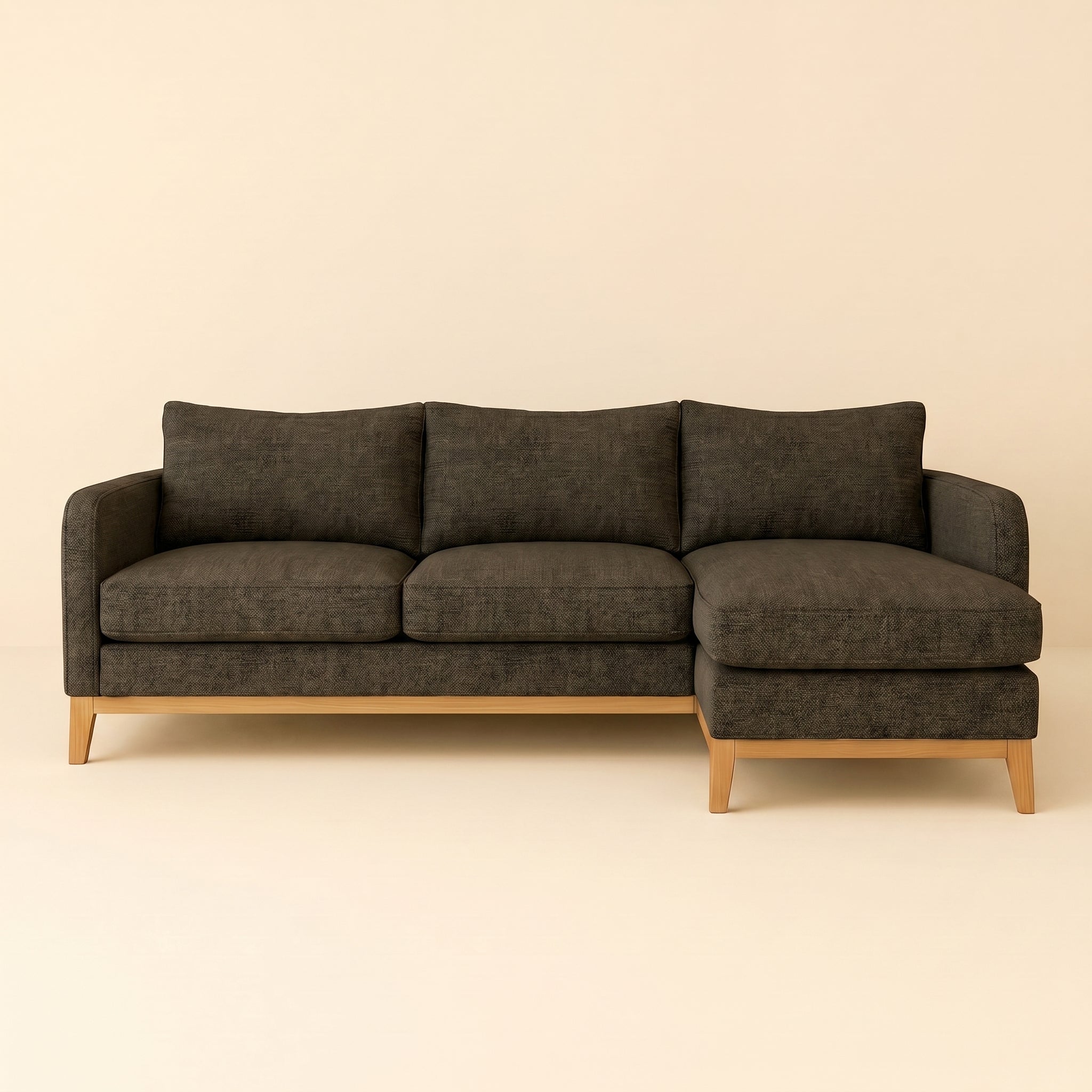 SECCIONAL CAMDEN  CON BASE MADERA