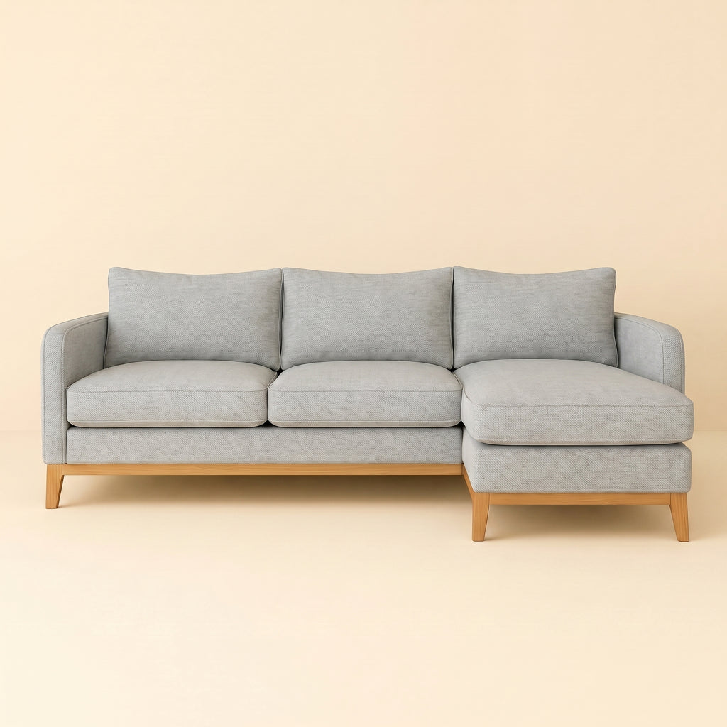 SECCIONAL CAMDEN  CON BASE MADERA