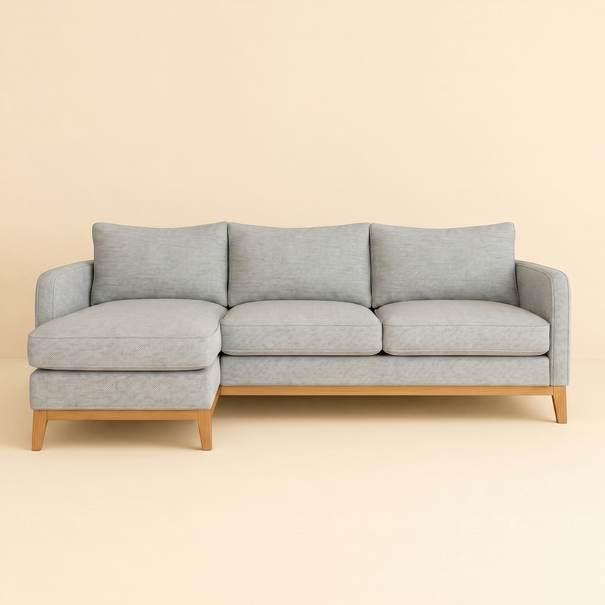 SECCIONAL CAMDEN  CON BASE MADERA