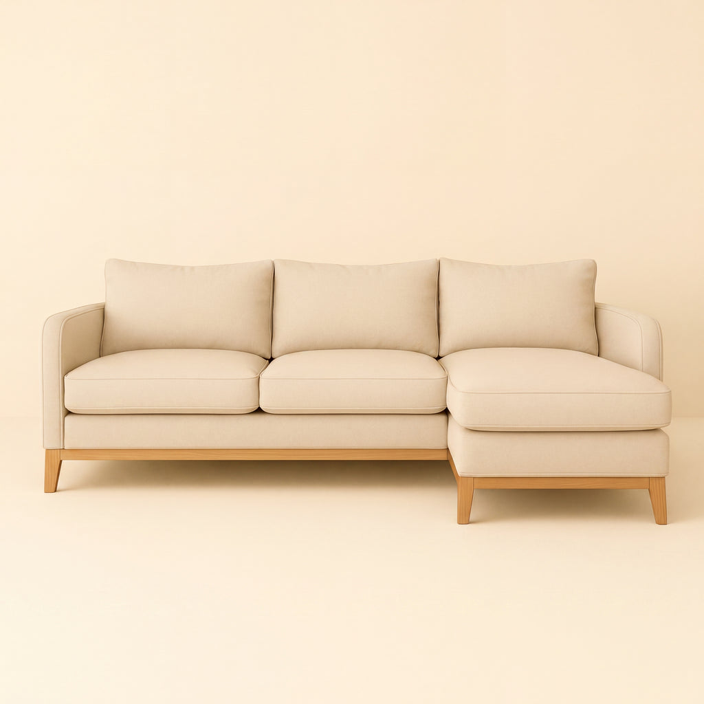 SECCIONAL CAMDEN  CON BASE MADERA