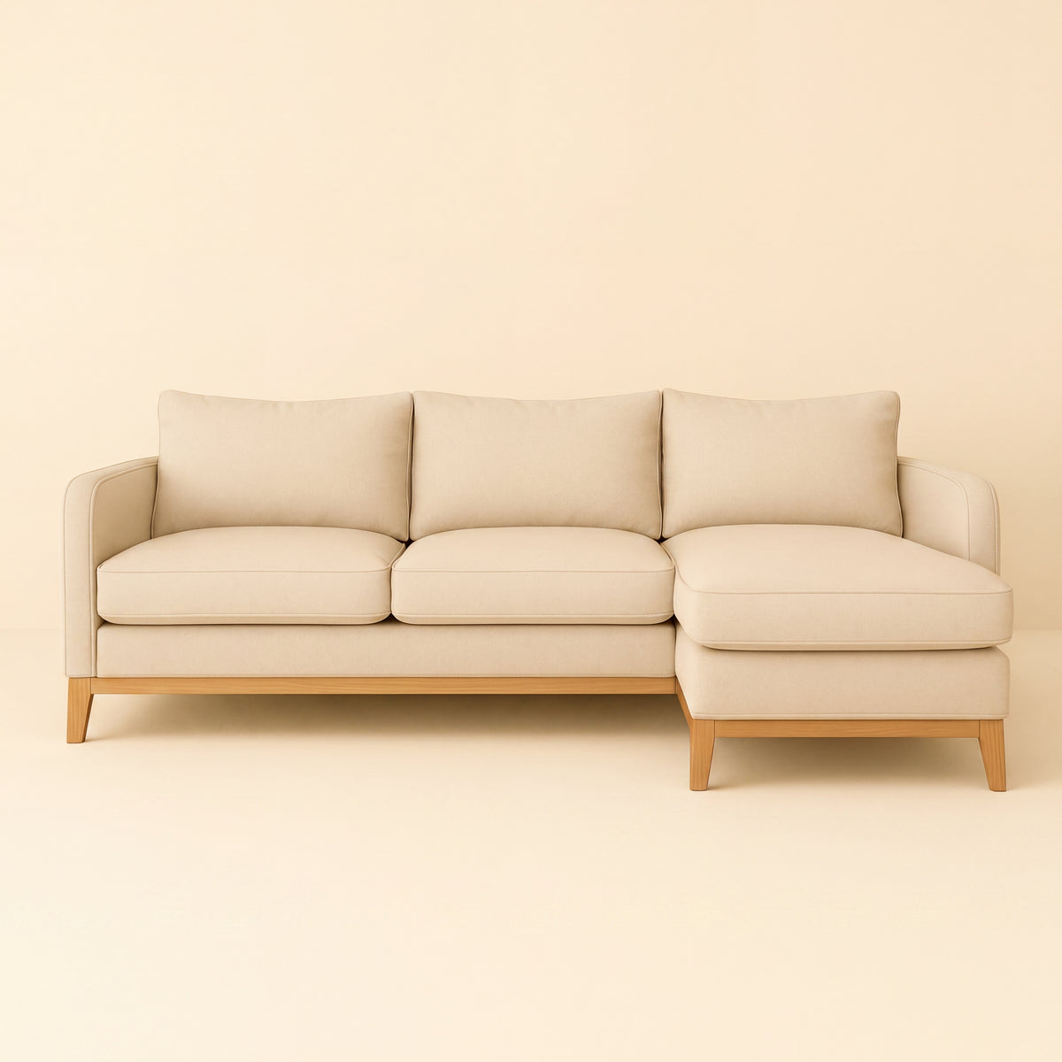 SECCIONAL CAMDEN  CON BASE MADERA