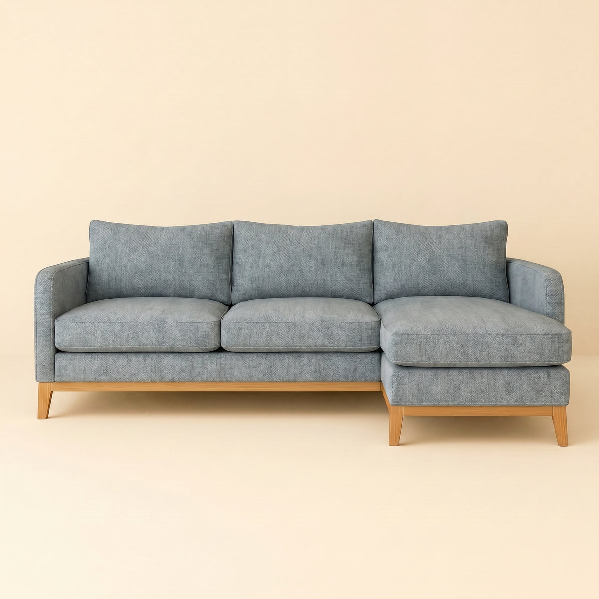 SECCIONAL CAMDEN  CON BASE MADERA