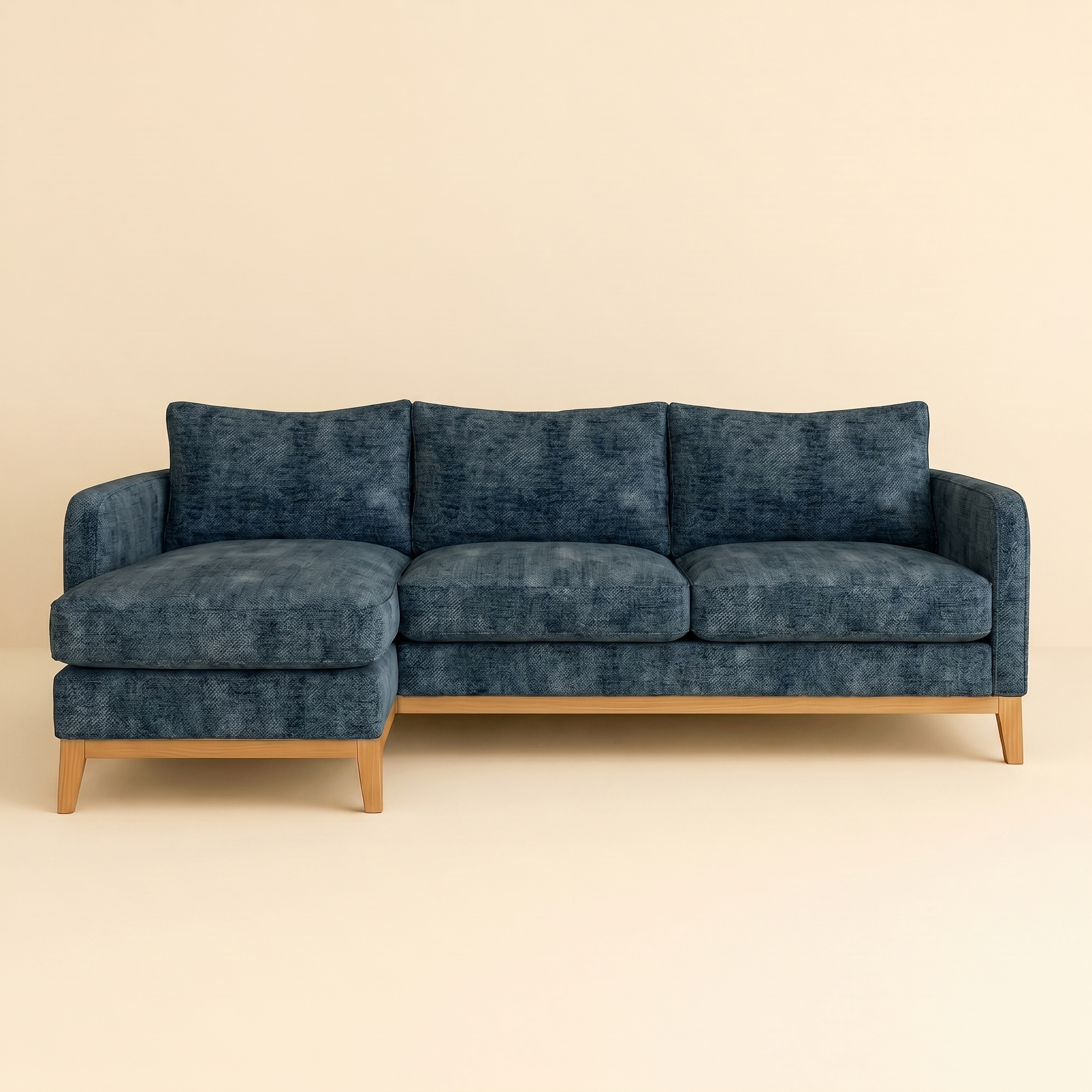 SECCIONAL CAMDEN  CON BASE MADERA