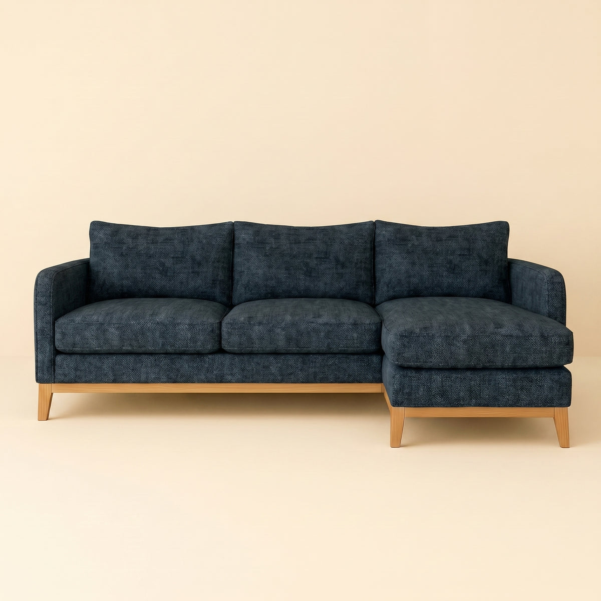 SECCIONAL CAMDEN  CON BASE MADERA