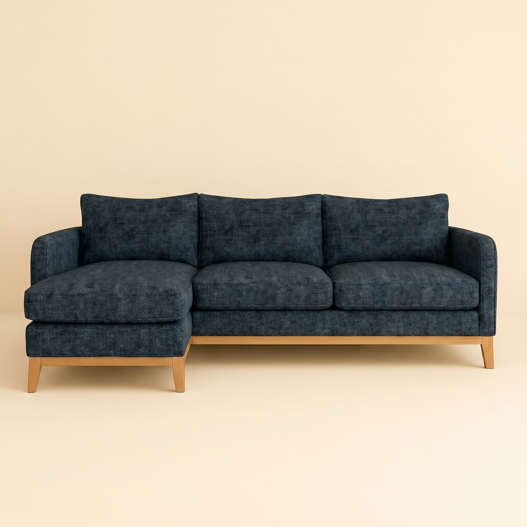 SECCIONAL CAMDEN  CON BASE MADERA