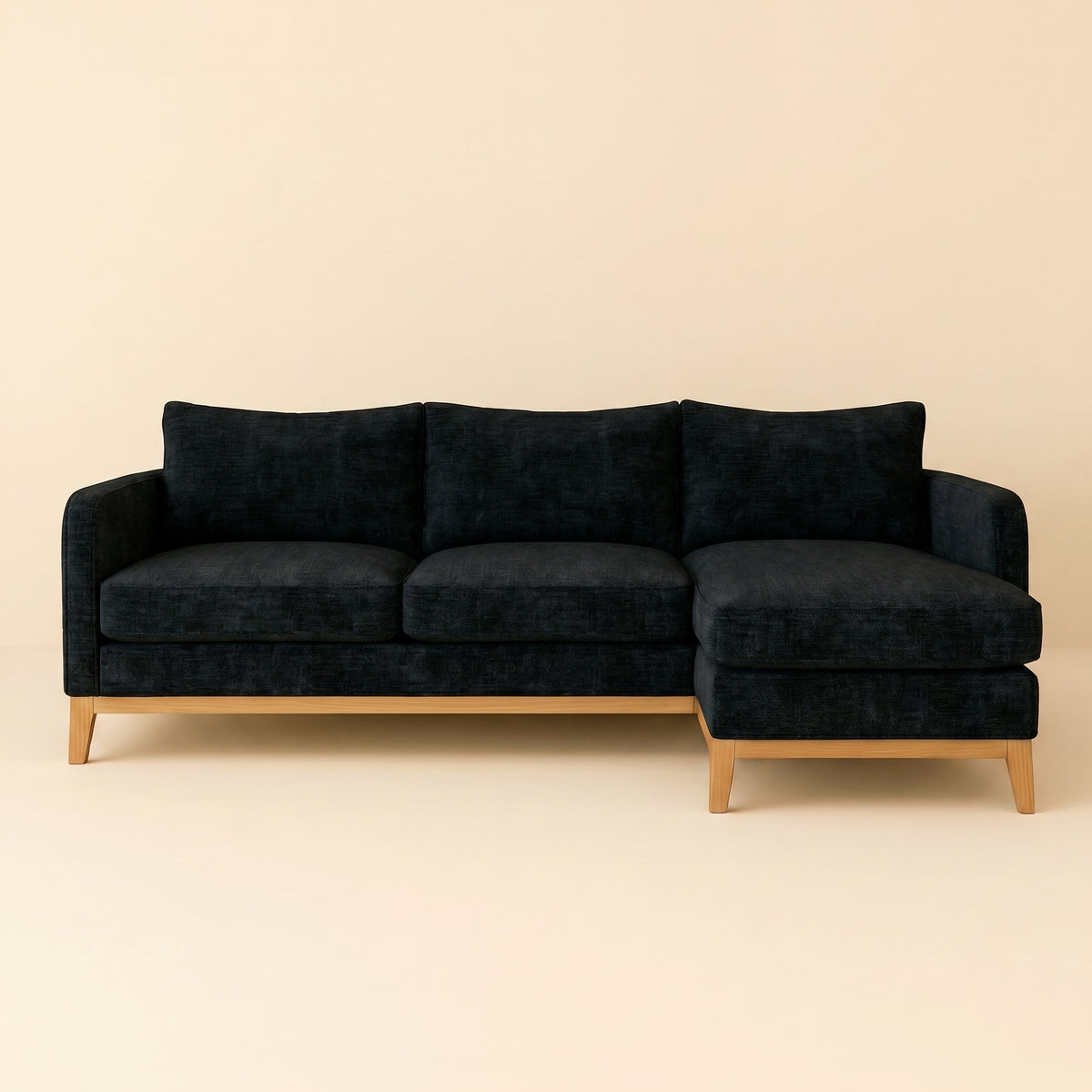 SECCIONAL CAMDEN  CON BASE MADERA