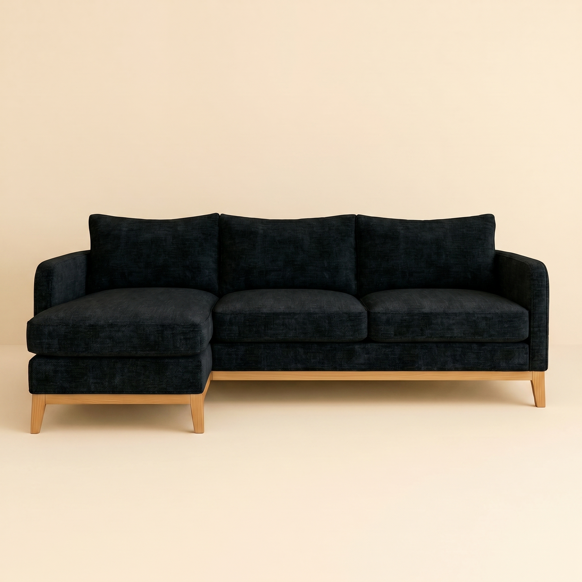 SECCIONAL CAMDEN  CON BASE MADERA
