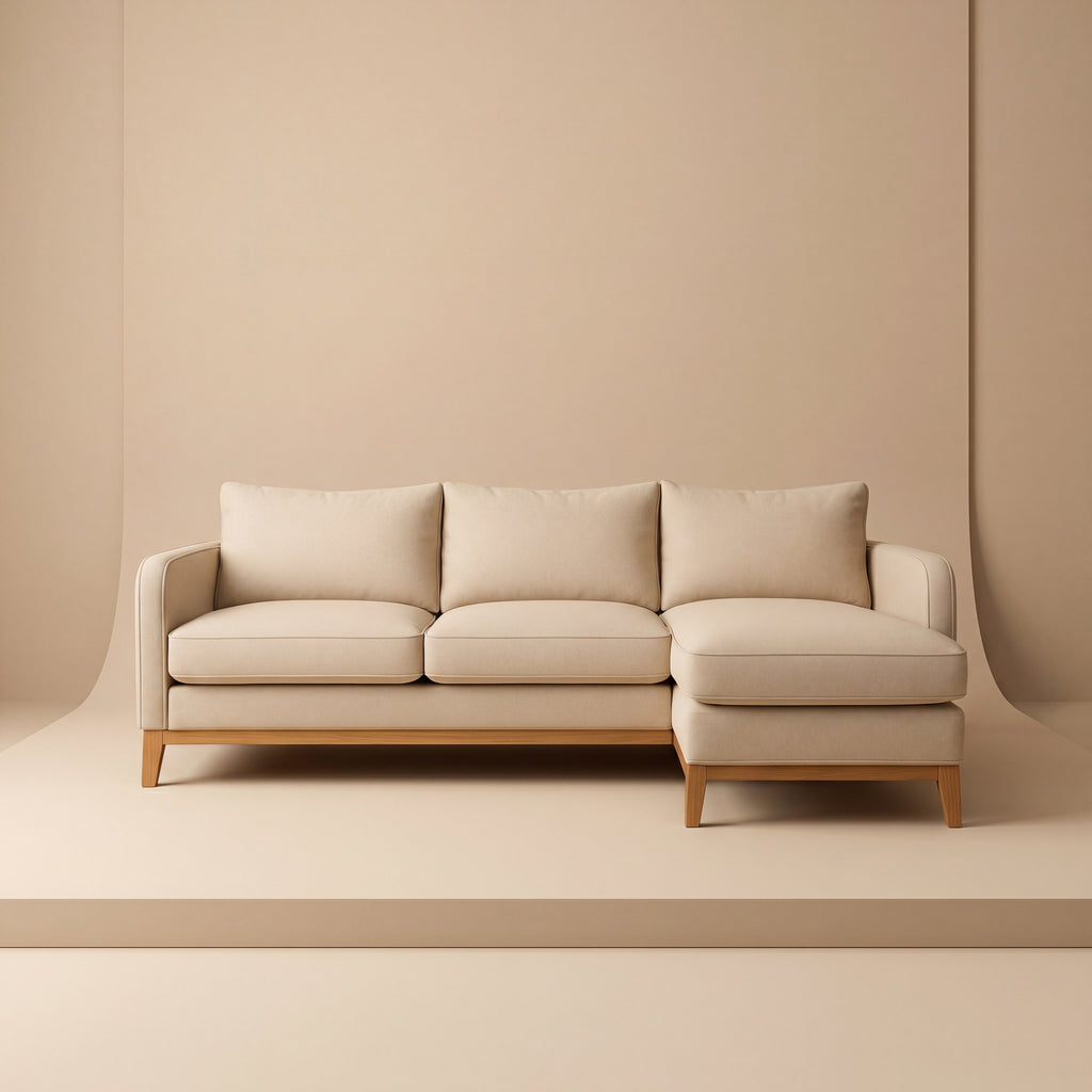 SECCIONAL CAMDEN  CON BASE MADERA